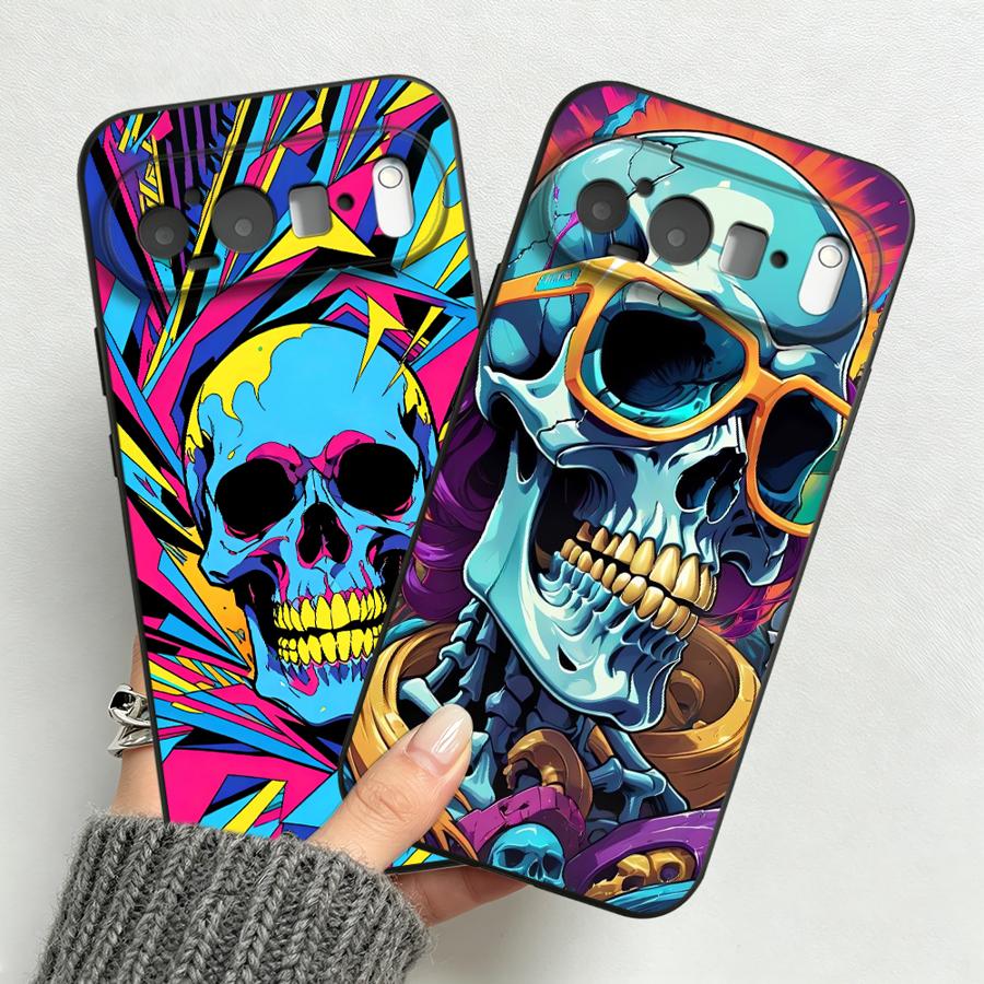 Neon Pop Art Skull Case for Go - Google Pixel 9 ulasan dan harga