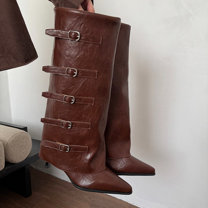 New Autumn Winter Pointed Toe  - Leather Classic Strap ulasan dan harga