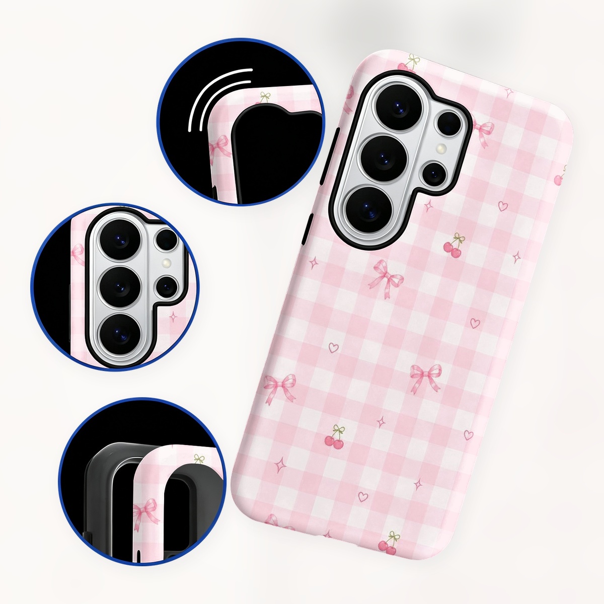 Pink Gingham Check Pattern 2-i - Samsung Galaxy S24 ulasan dan harga